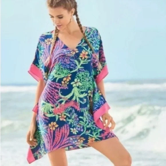 lilly pulitzer silk caftan dress Irella Maxi Caftan Dress